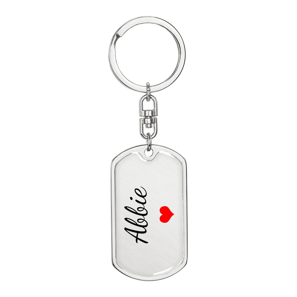 Abbie Keychain – Custom Name Keychain for Women