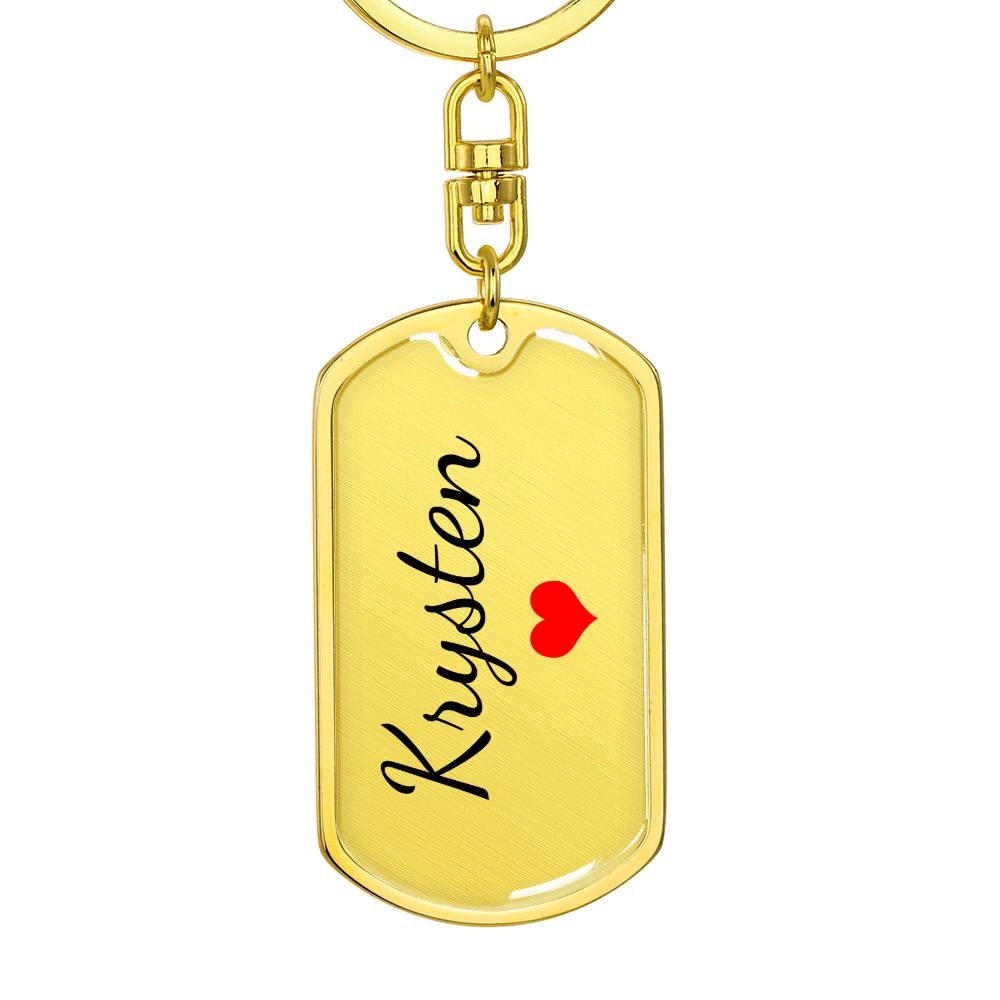Krysten Keychain – Name Keychain for Women
