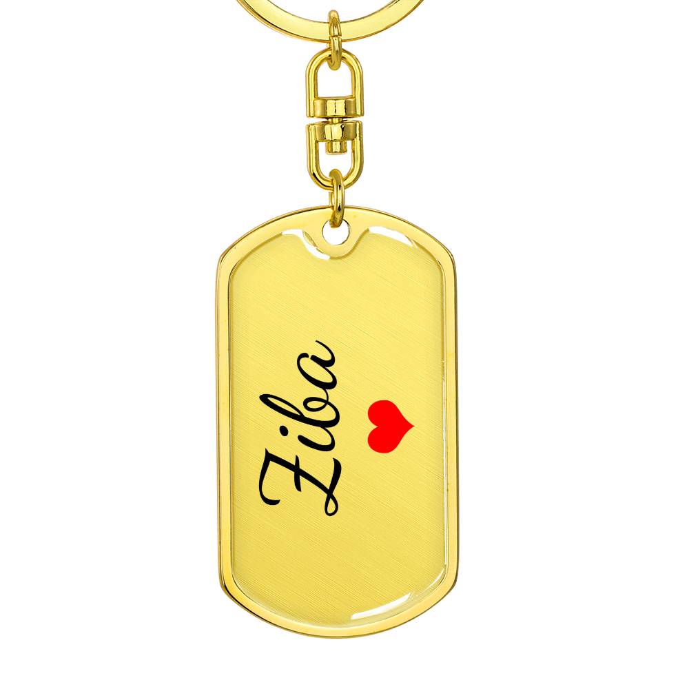 Ziba Keychain – Custom Name Keychain for Women