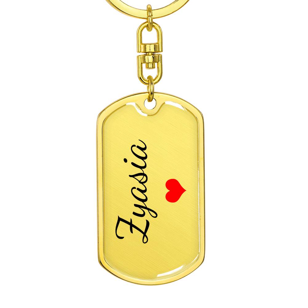 Zyasia Keychain – Custom Name Keychain for Women