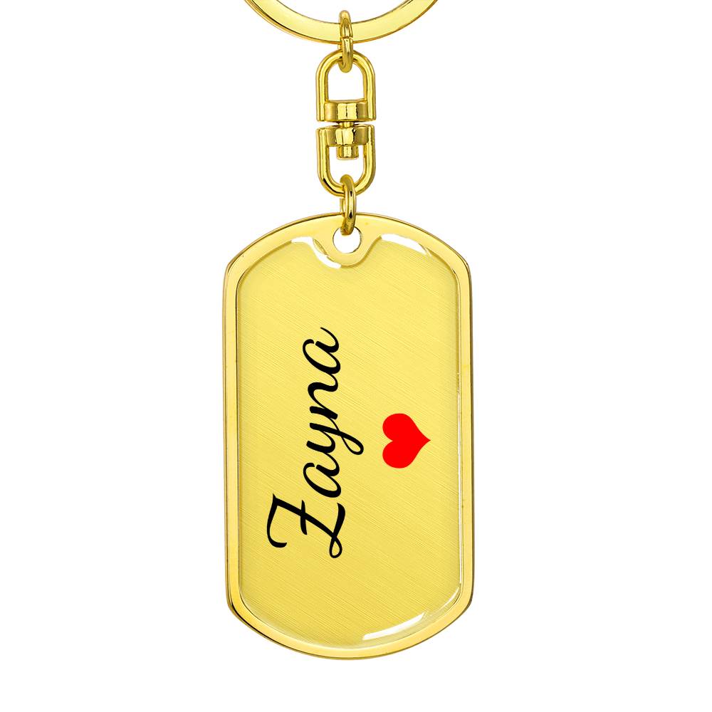 Zayna Keychain – Custom Name Keychain for Women