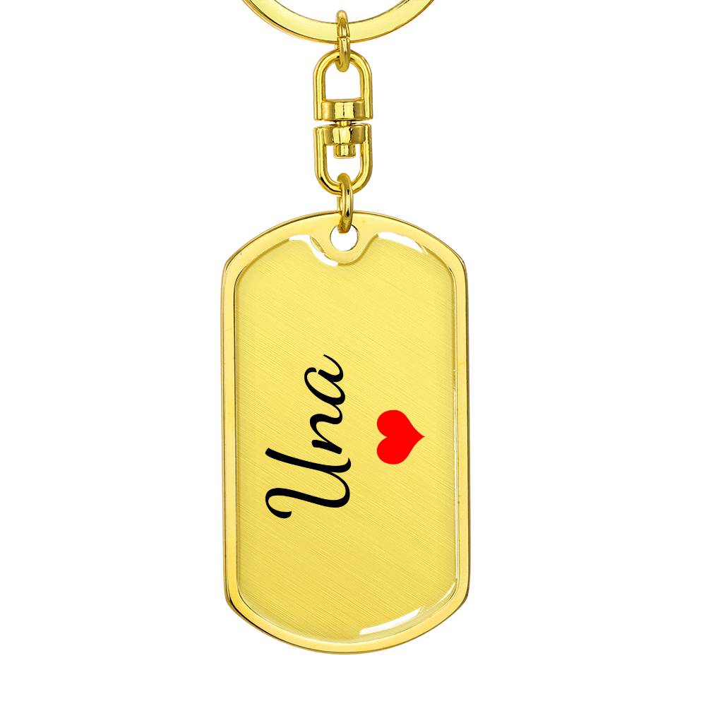 Una Keychain – Custom Name Keychain for Women