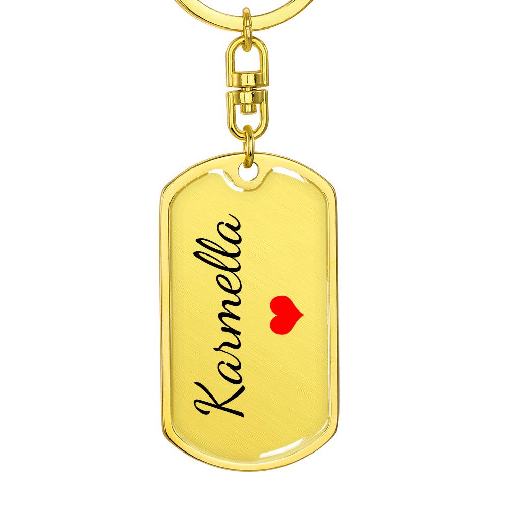 Karmella Keychain – Name Keychain Gift