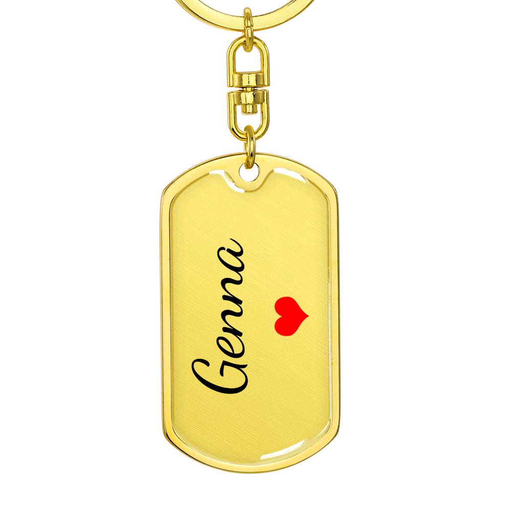 Genna Keychain – Custom Name Keychain for Women