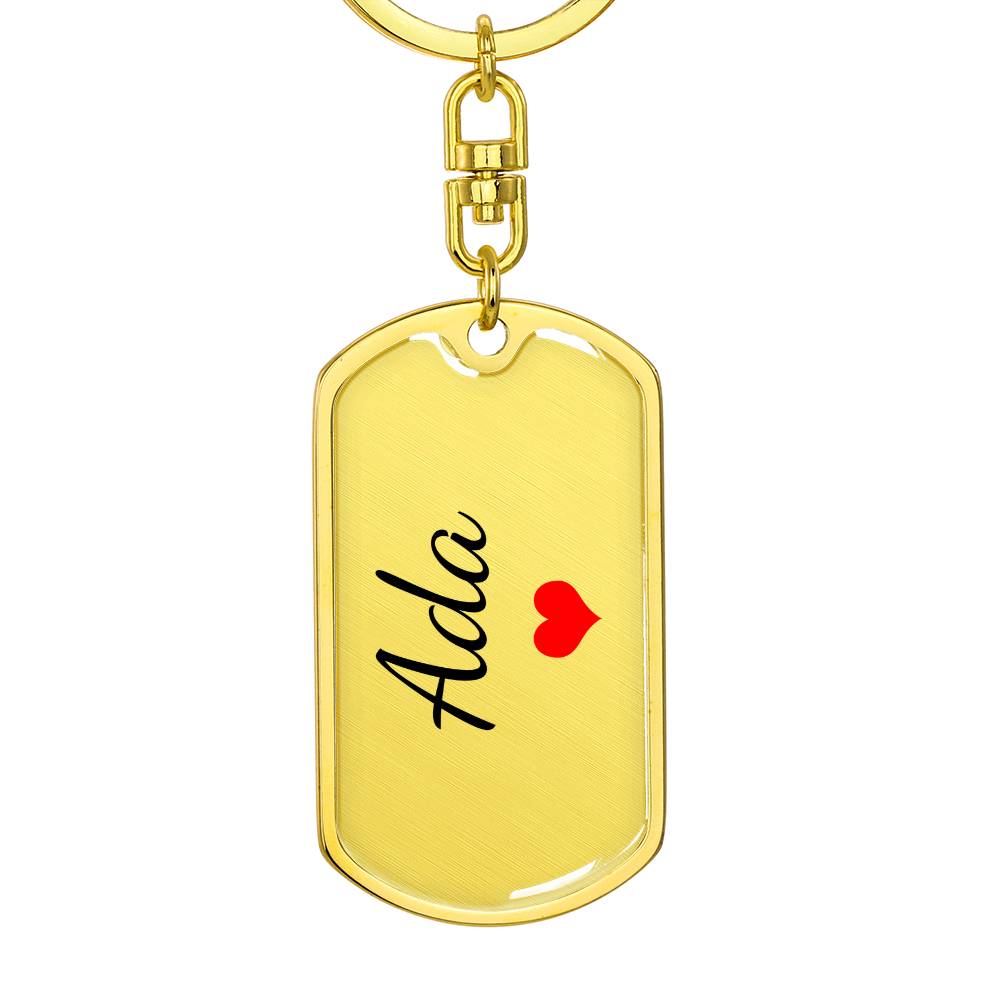 Ada Keychain – Custom Name Keychain for Women