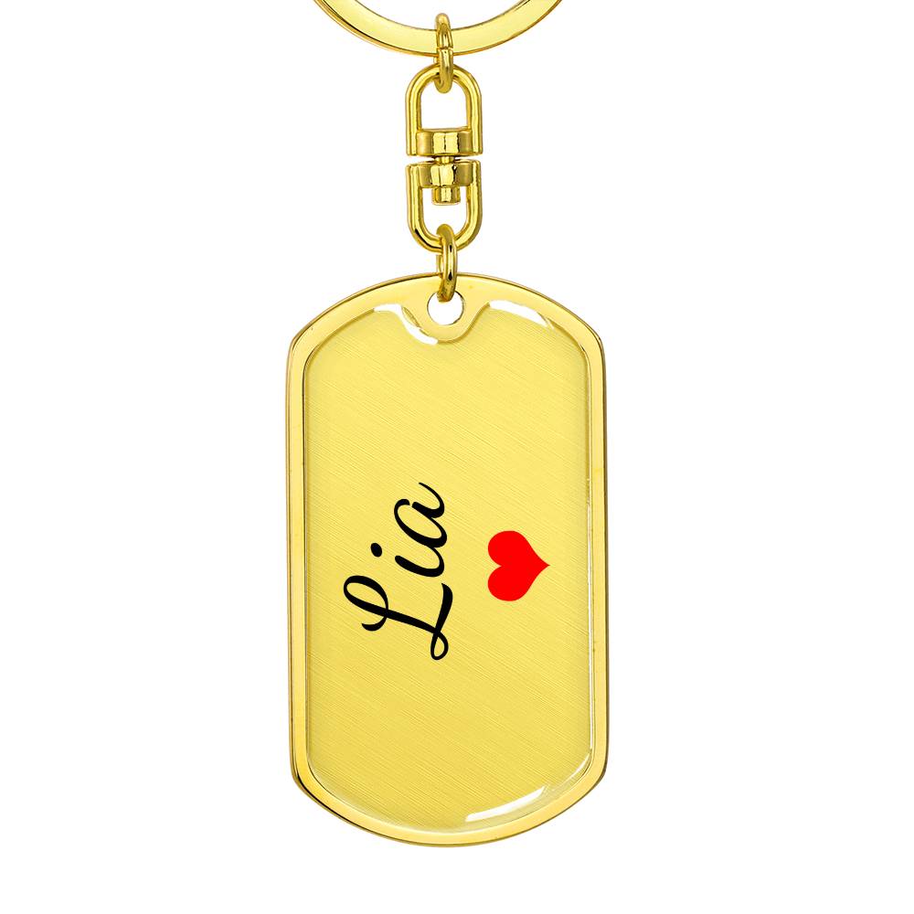 Lia Keychain – Custom Name Keychain for Women
