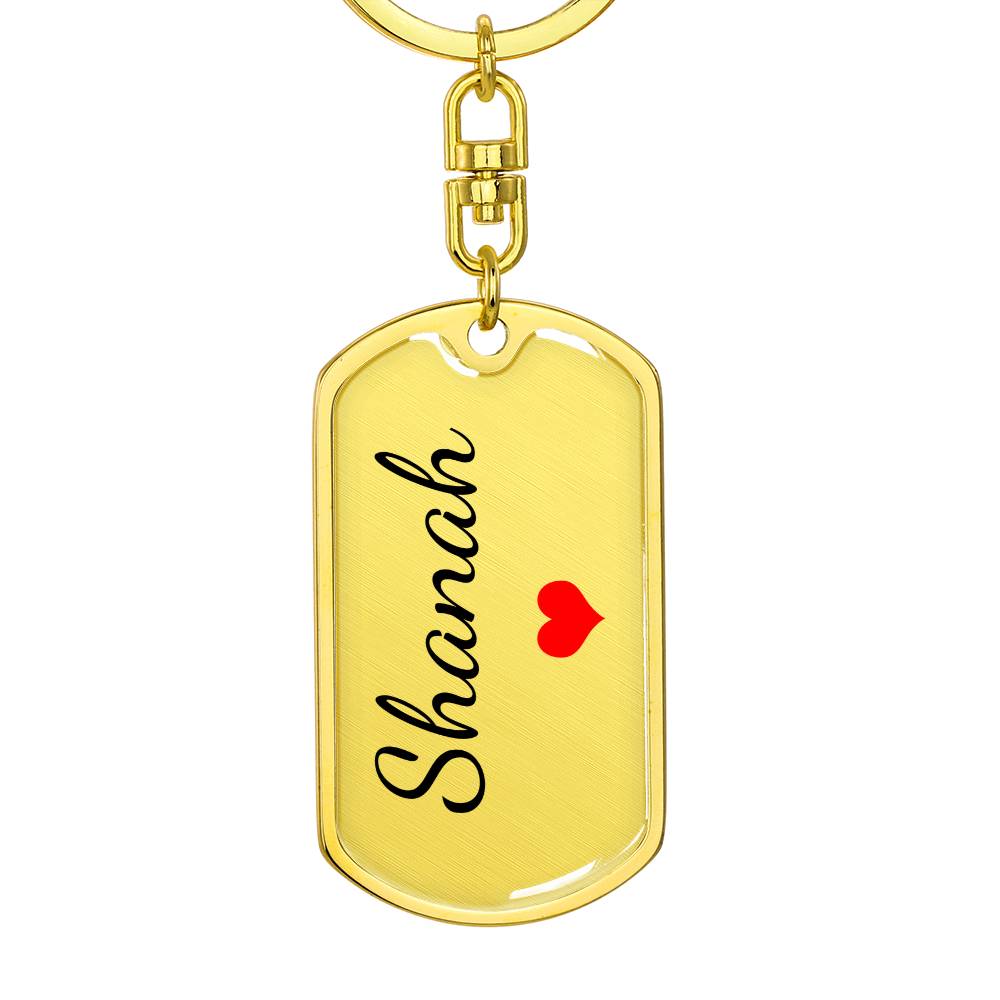 Shanah Keychain – Custom Name Keychain for Women