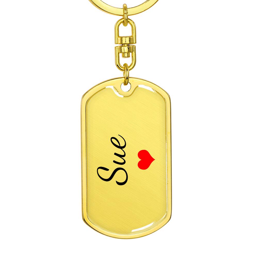 Sue Keychain – Custom Name Keychain for Women