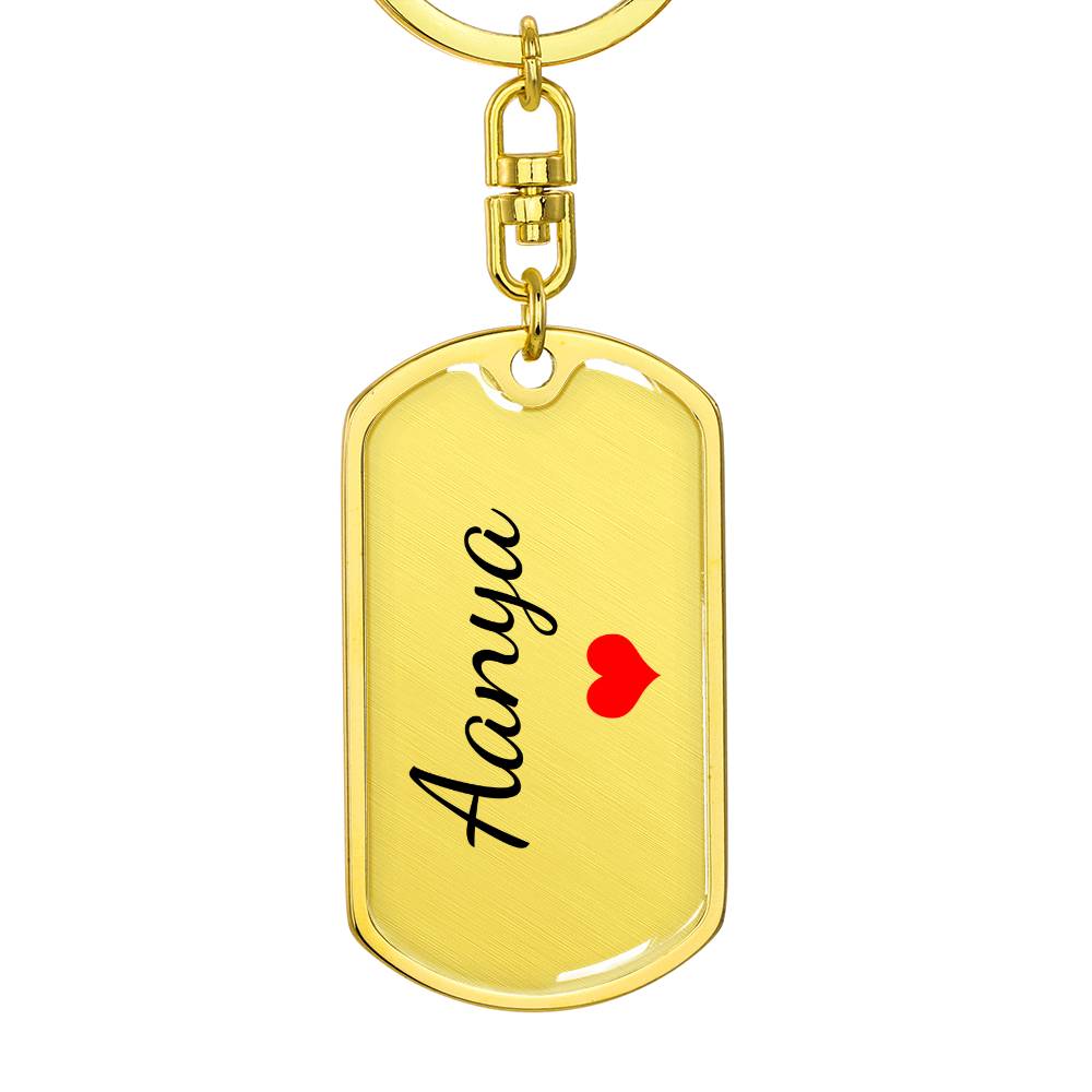 Aanya Keychain – Custom Name Keychain for Women