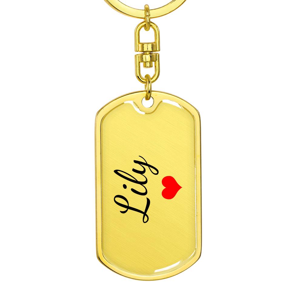 Lily Keychain – Custom Name Keychain for Women