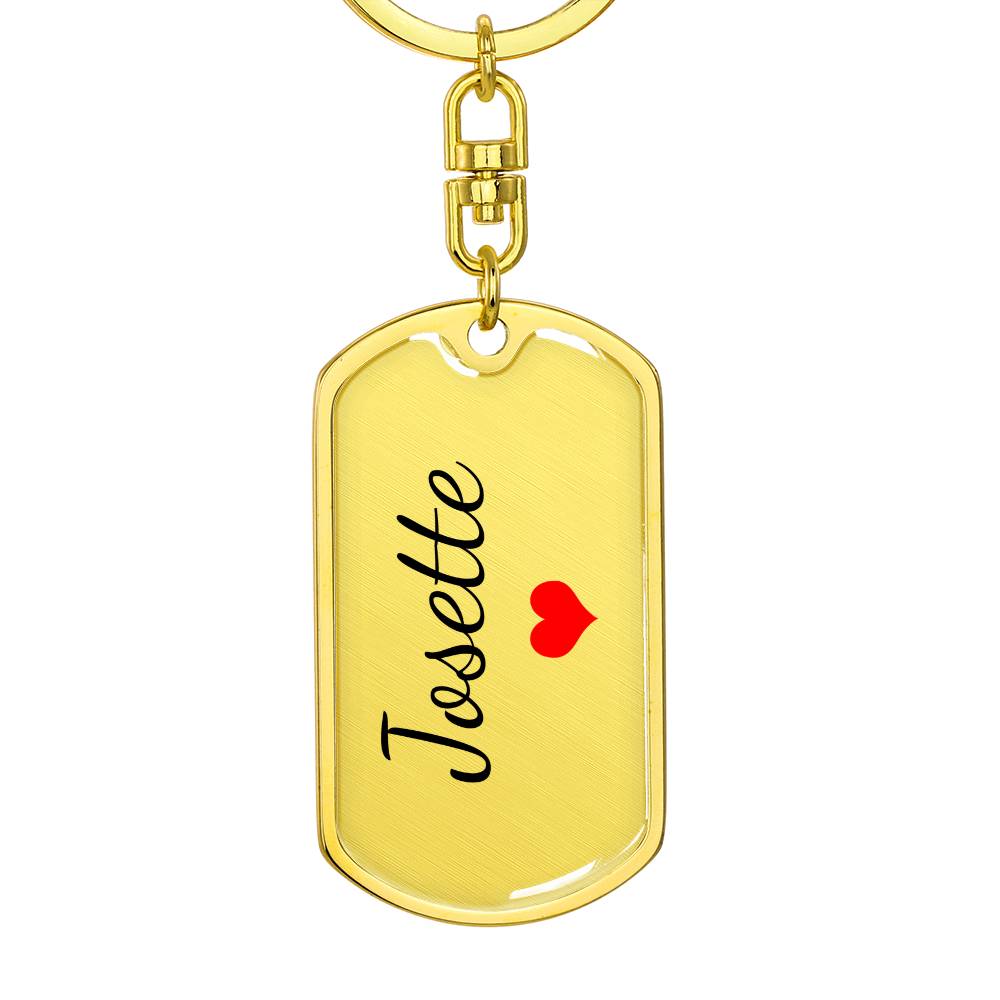 Josette Keychain – Name Keychain for Women