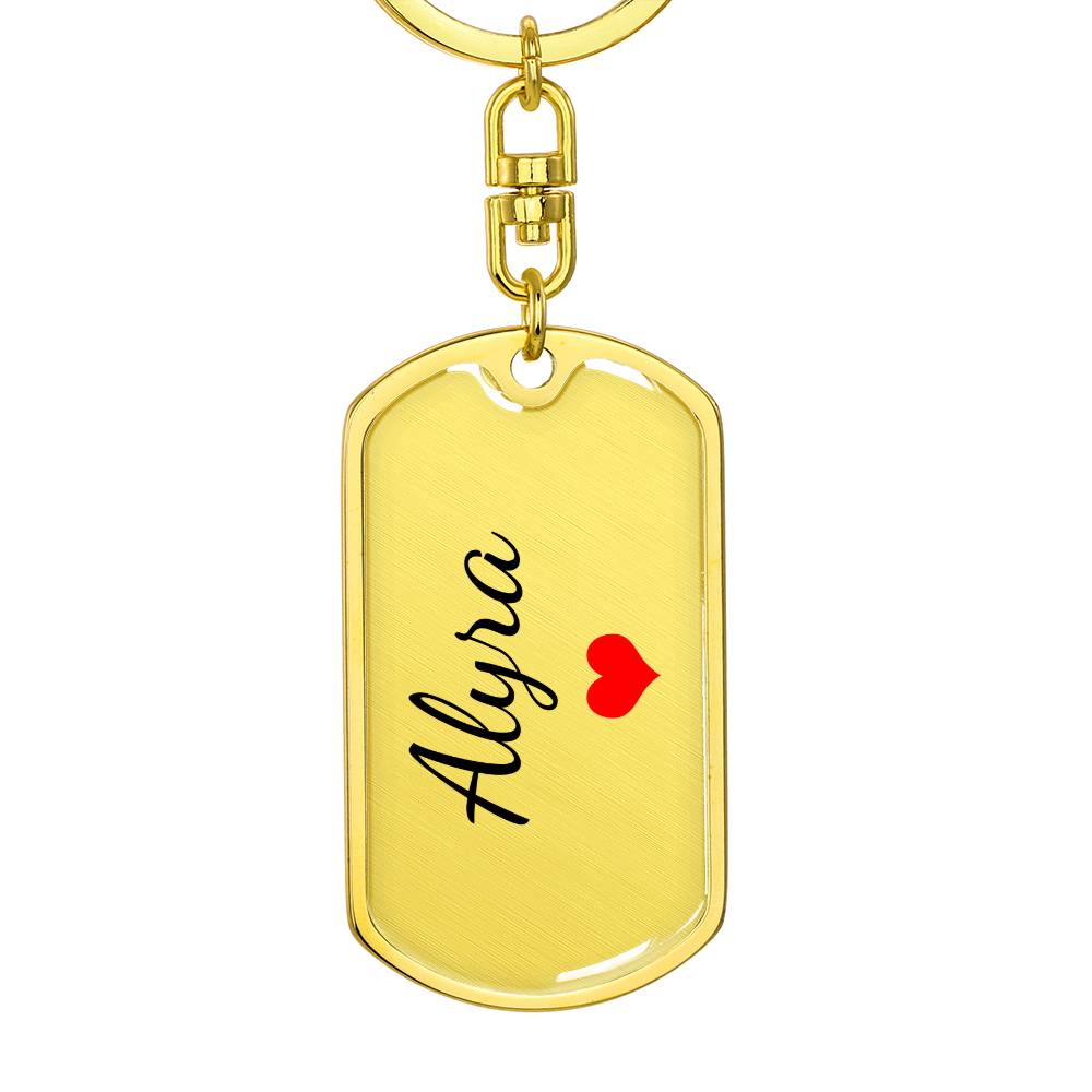 Alyra Keychain – Custom Name Keychain for Women
