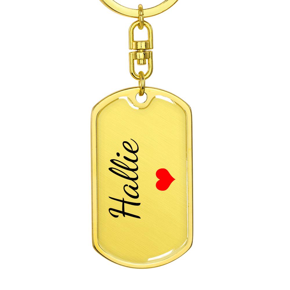 Hallie Keychain – Custom Name Keychain for Women