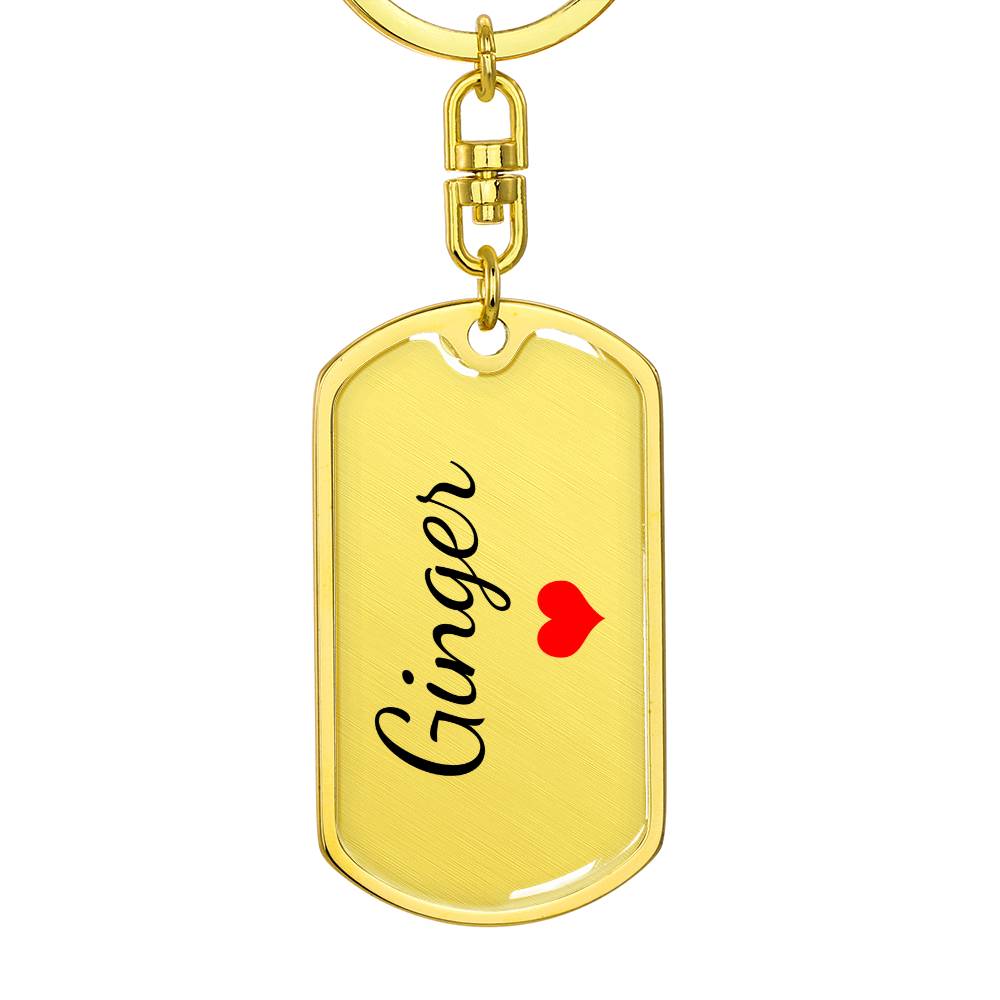 Ginger Keychain – Custom Name Keychain for Women