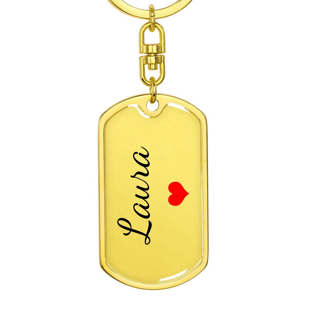 Laura Keychain – Custom Name Keychain for Women