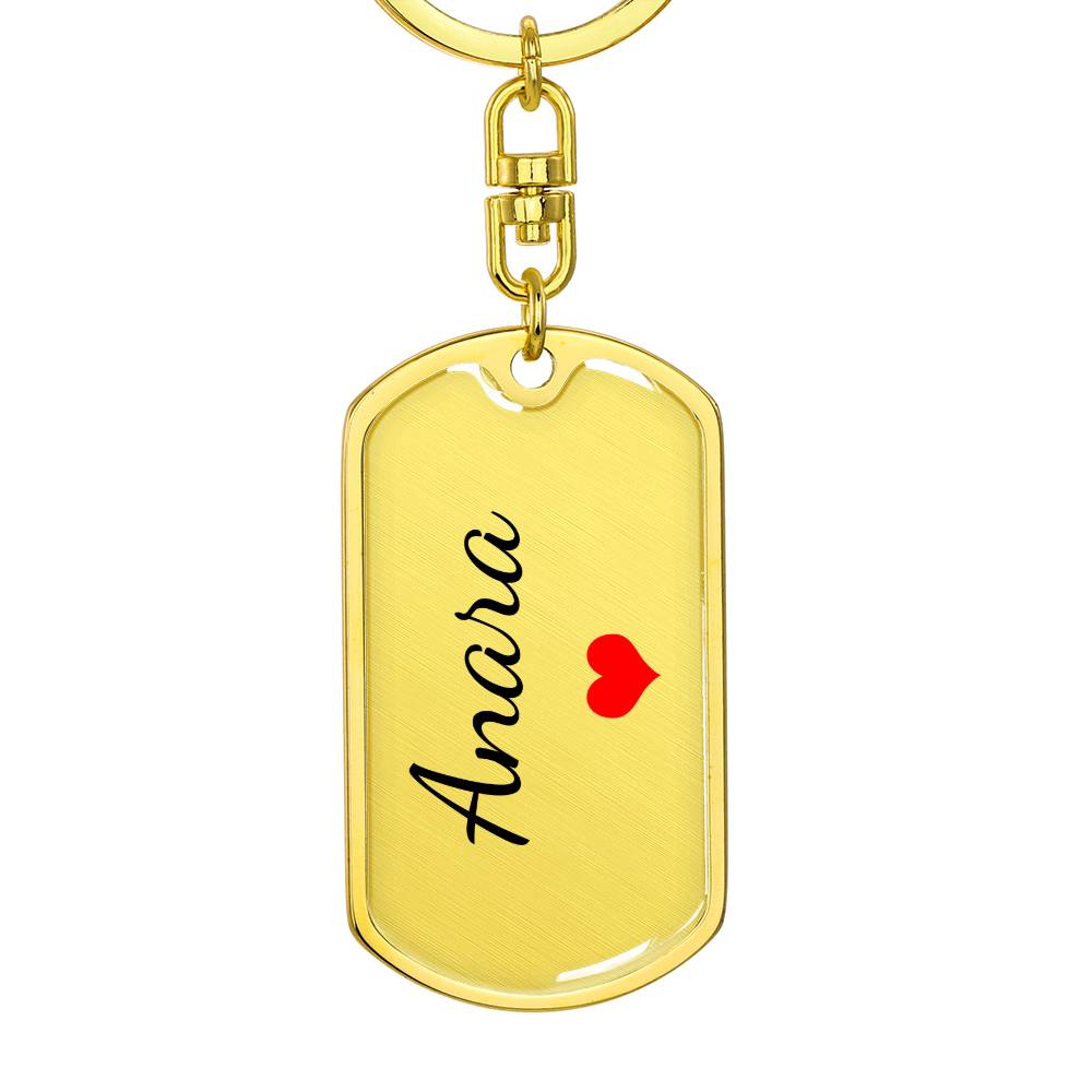 Anara Keychain – Custom Name Keychain for Women