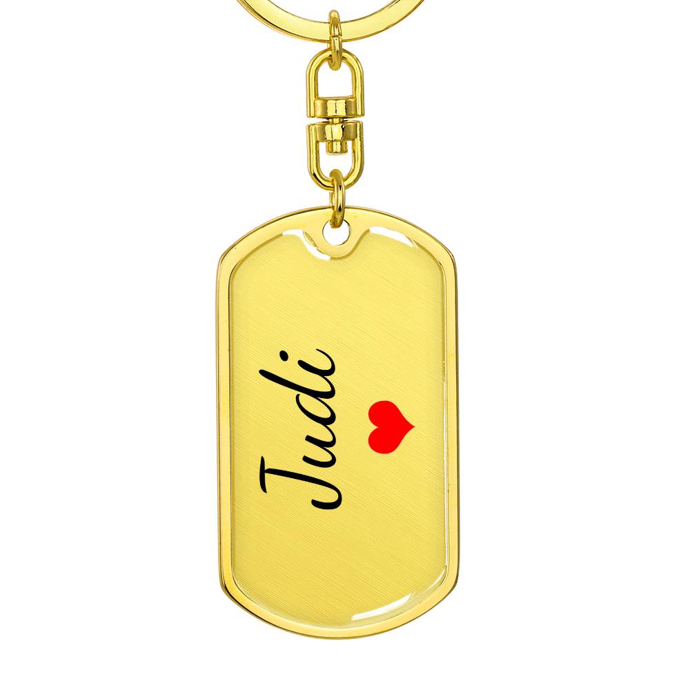 Judi Keychain – Custom Name Keychain for Women