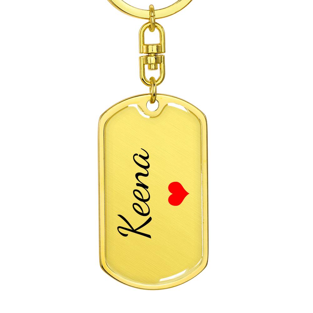 Keena Keychain – Custom Name Keychain for Women