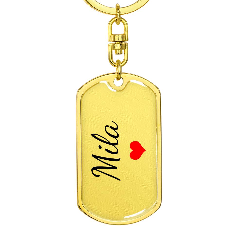 Mila Keychain – Custom Name Keychain for Women