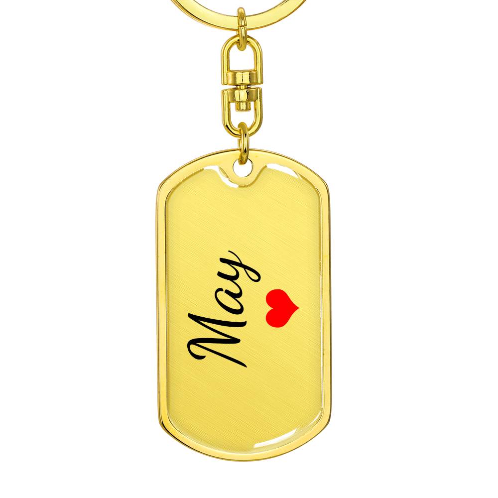 May Keychain – Custom Name Keychain for Women