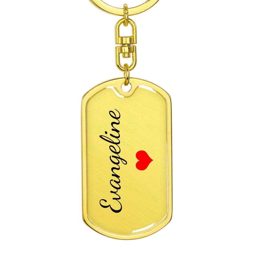 Evangeline Keychain – Name Keychain Gift