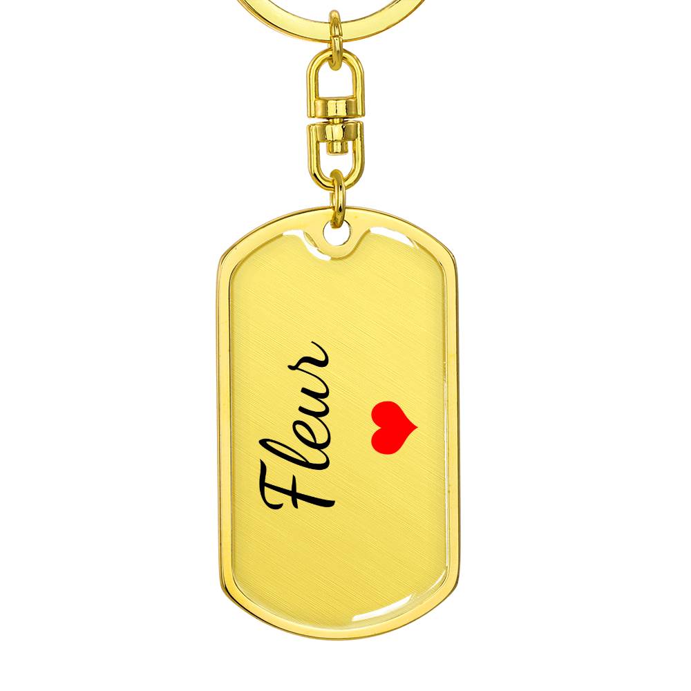 Fleur Keychain – Custom Name Keychain for Women