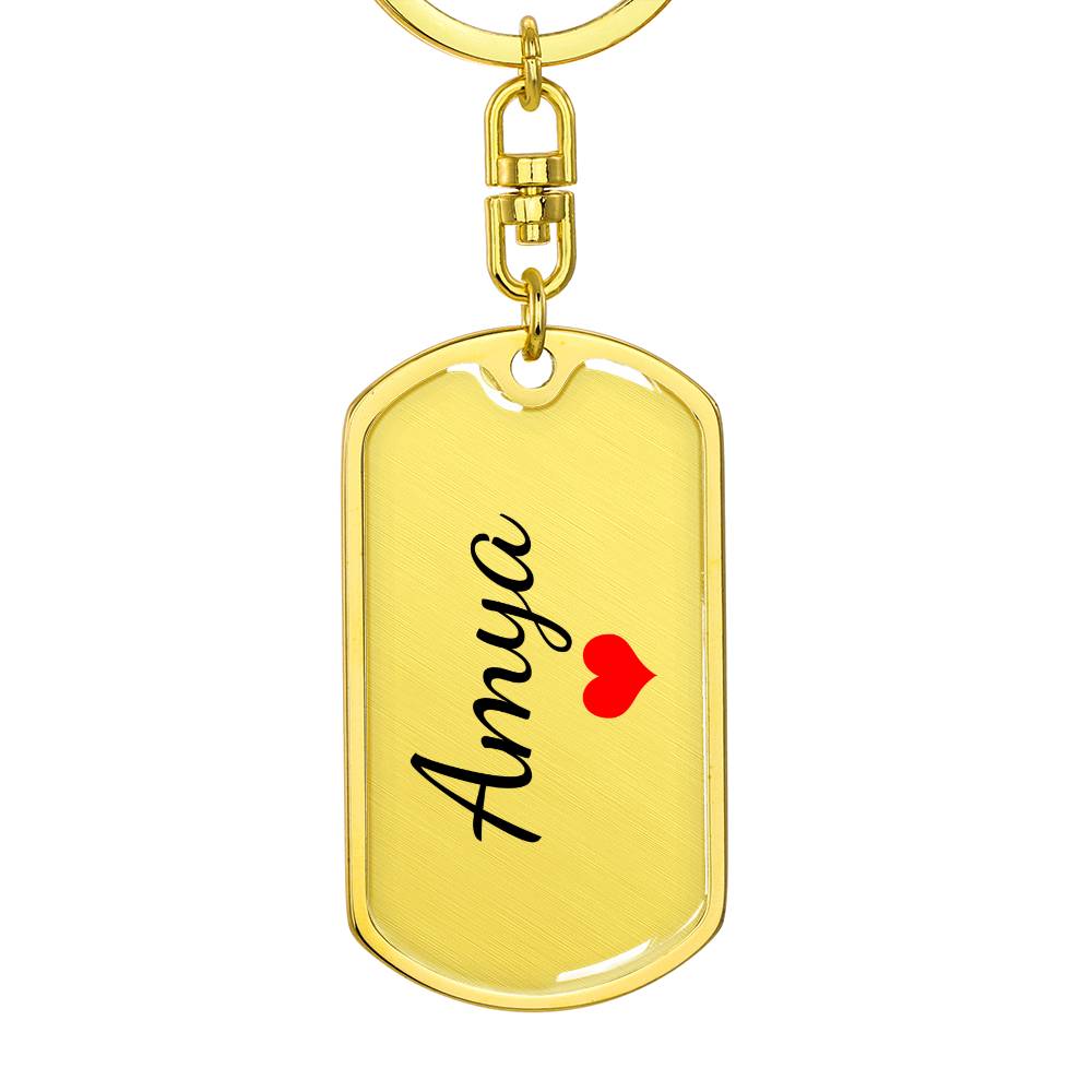 Amya Keychain – Custom Name Keychain for Women