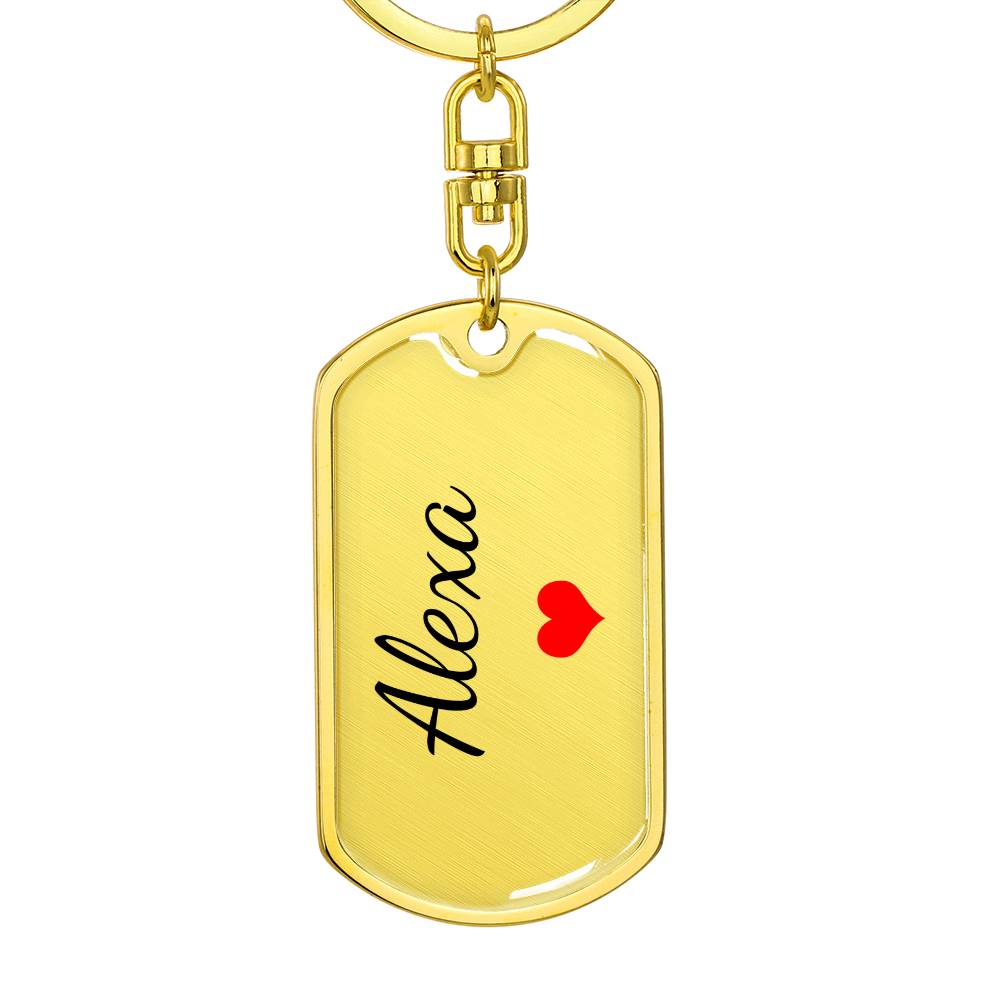 Alexa Keychain – Custom Name Keychain for Women