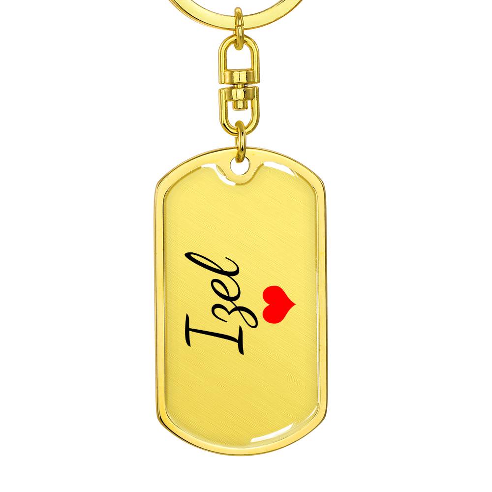 Izel Keychain – Custom Name Keychain for Women
