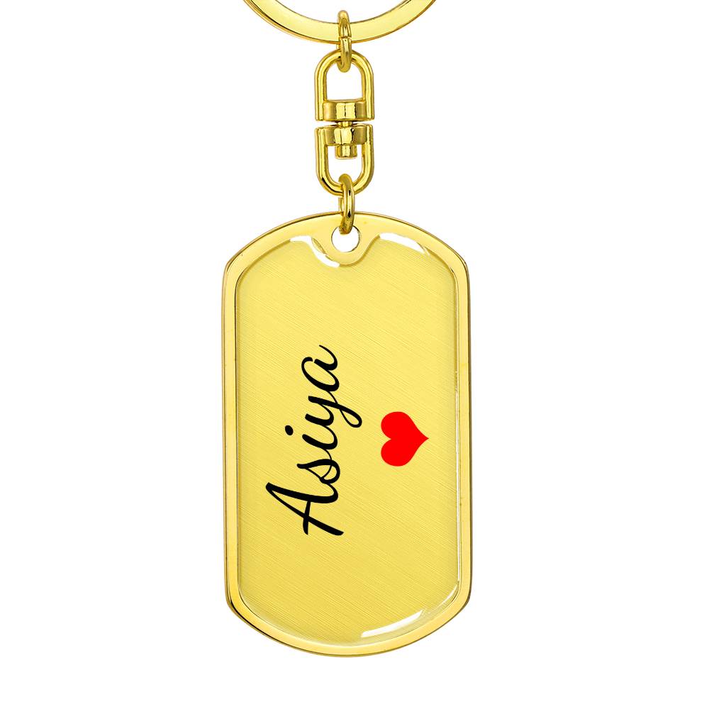 Asiya Keychain – Custom Name Keychain for Women