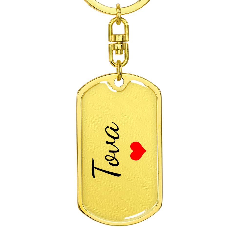 Tova Keychain – Custom Name Keychain for Women