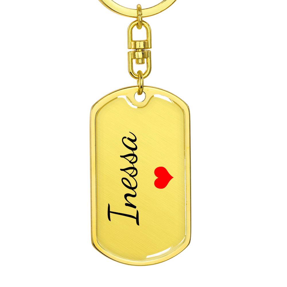Inessa Keychain – Custom Name Keychain for Women