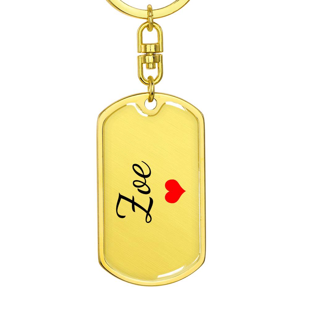 Zoe Keychain – Custom Name Keychain for Women