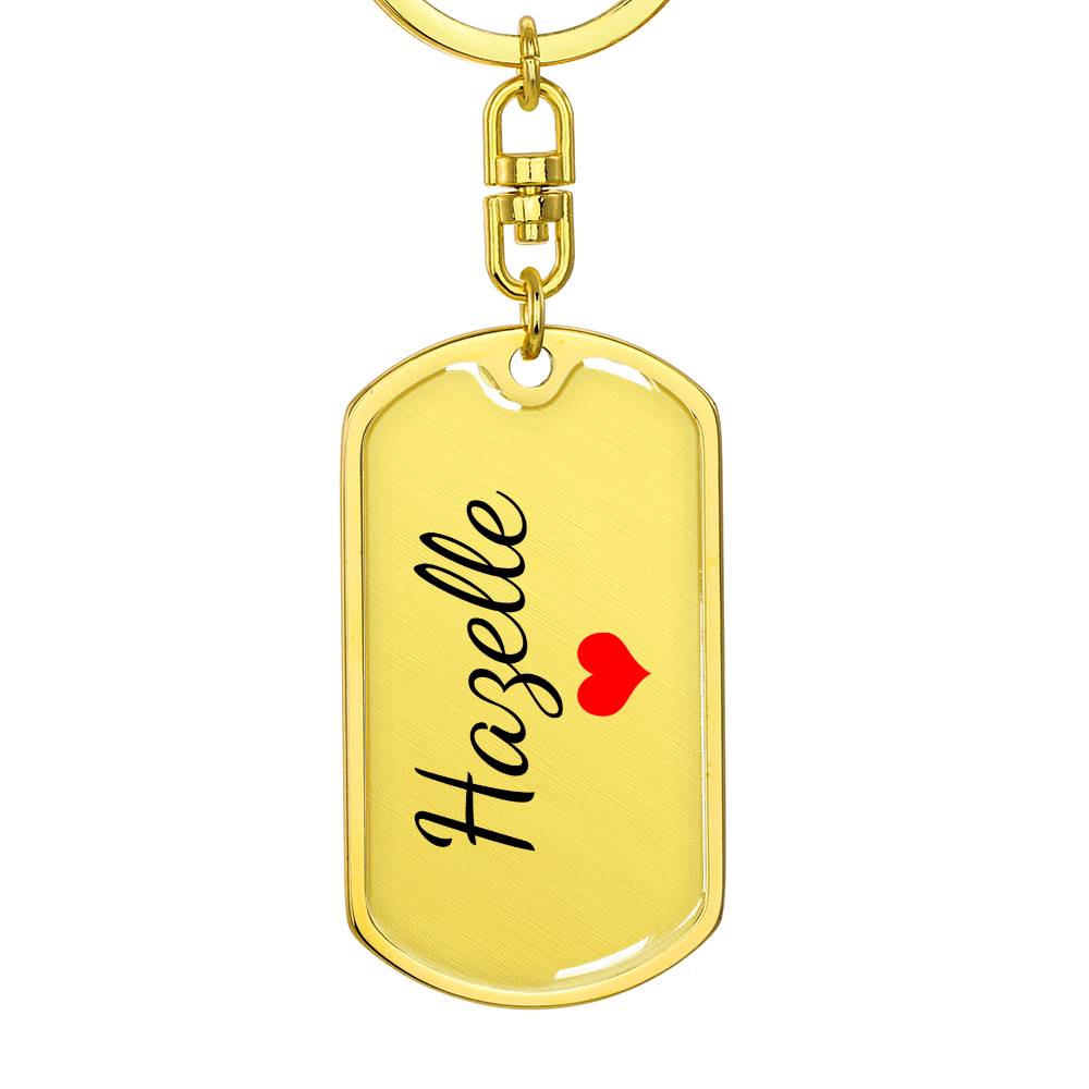 Hazelle Keychain – Name Keychain for Women