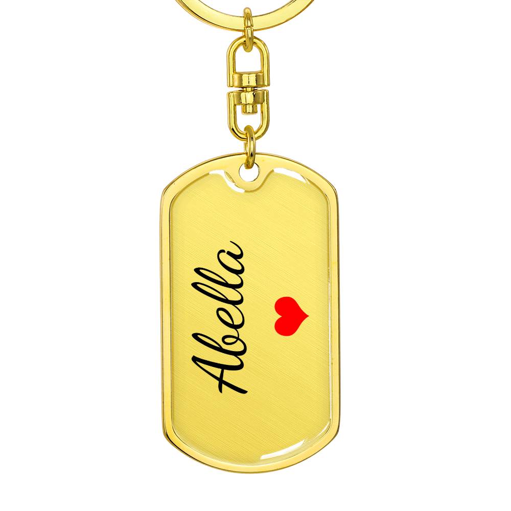 Abella Keychain – Custom Name Keychain for Women