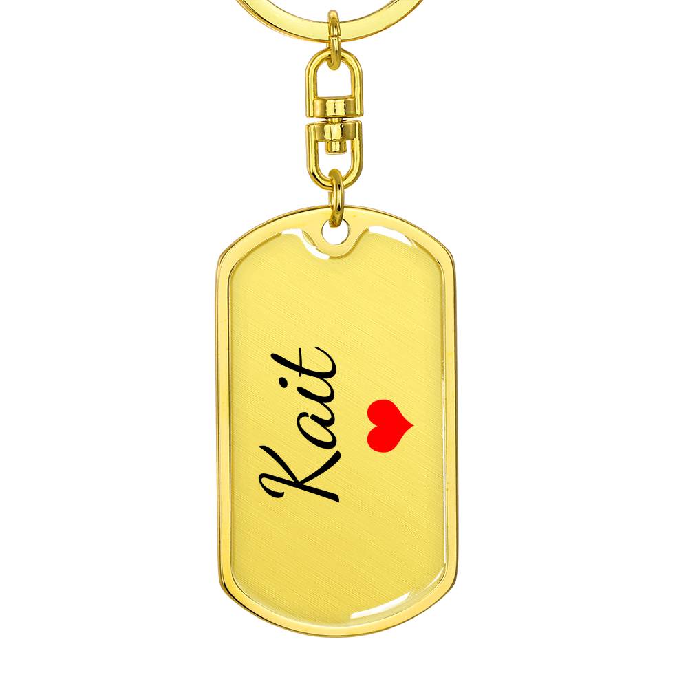 Kait Keychain – Custom Name Keychain for Women