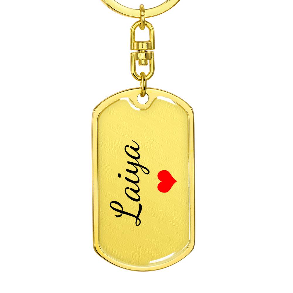Laiya Keychain – Custom Name Keychain for Women