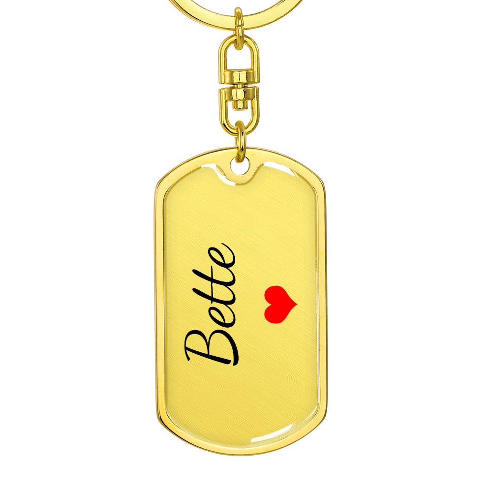 Bette Keychain – Custom Name Keychain for Women