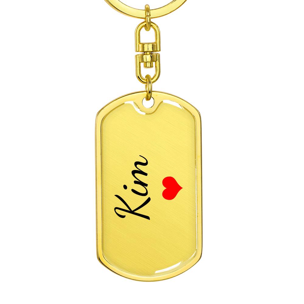Kim Keychain – Custom Name Keychain for Women