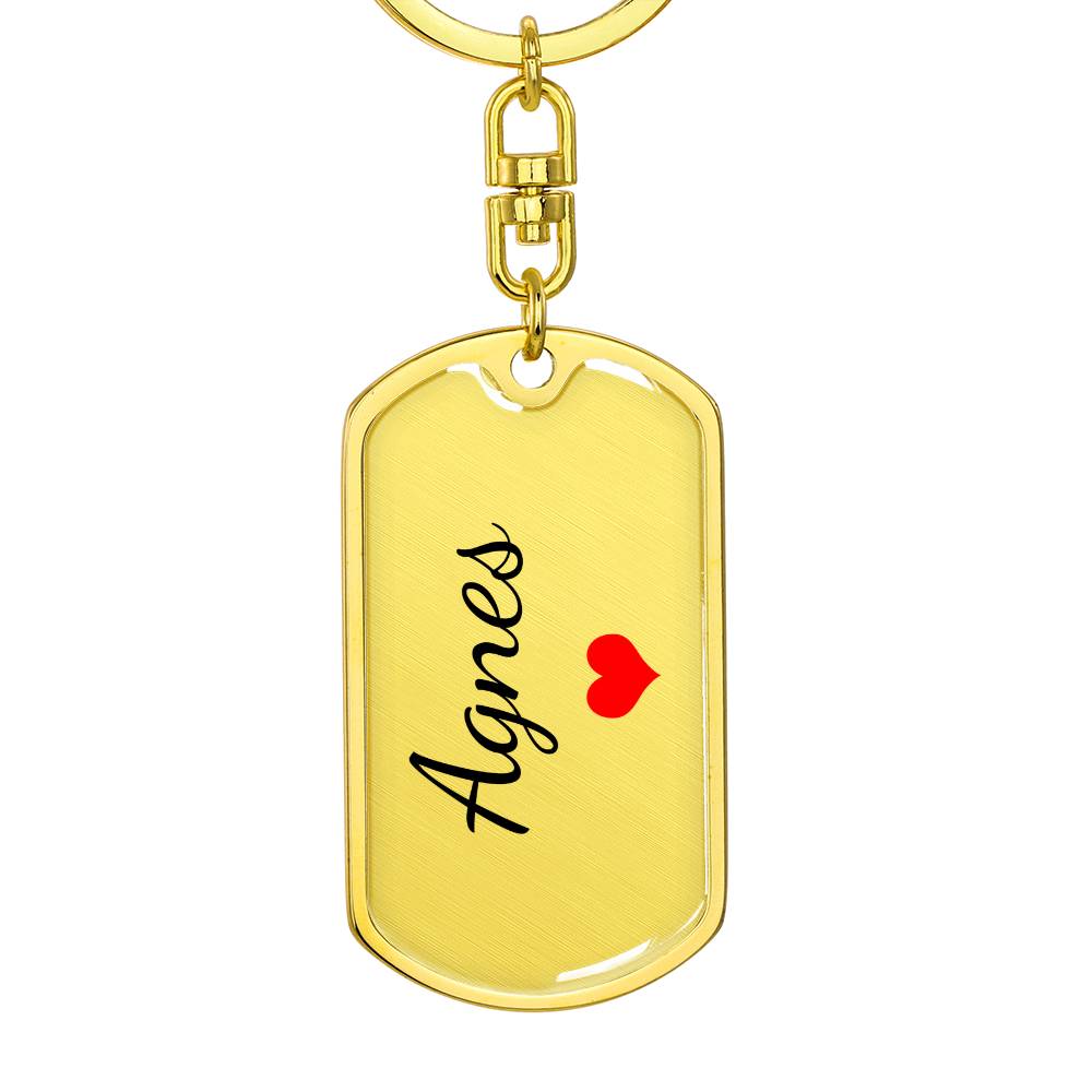 Agnes Keychain – Custom Name Keychain for Women