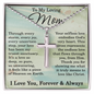 To My Loving Mom Necklace - Christian Cross Pendant Necklace for Mother's Day Gift