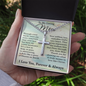 To My Loving Mom Necklace - Christian Cross Pendant Necklace for Mother's Day Gift