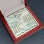 To My Loving Mom Necklace - Christian Cross Pendant Necklace for Mother's Day Gift