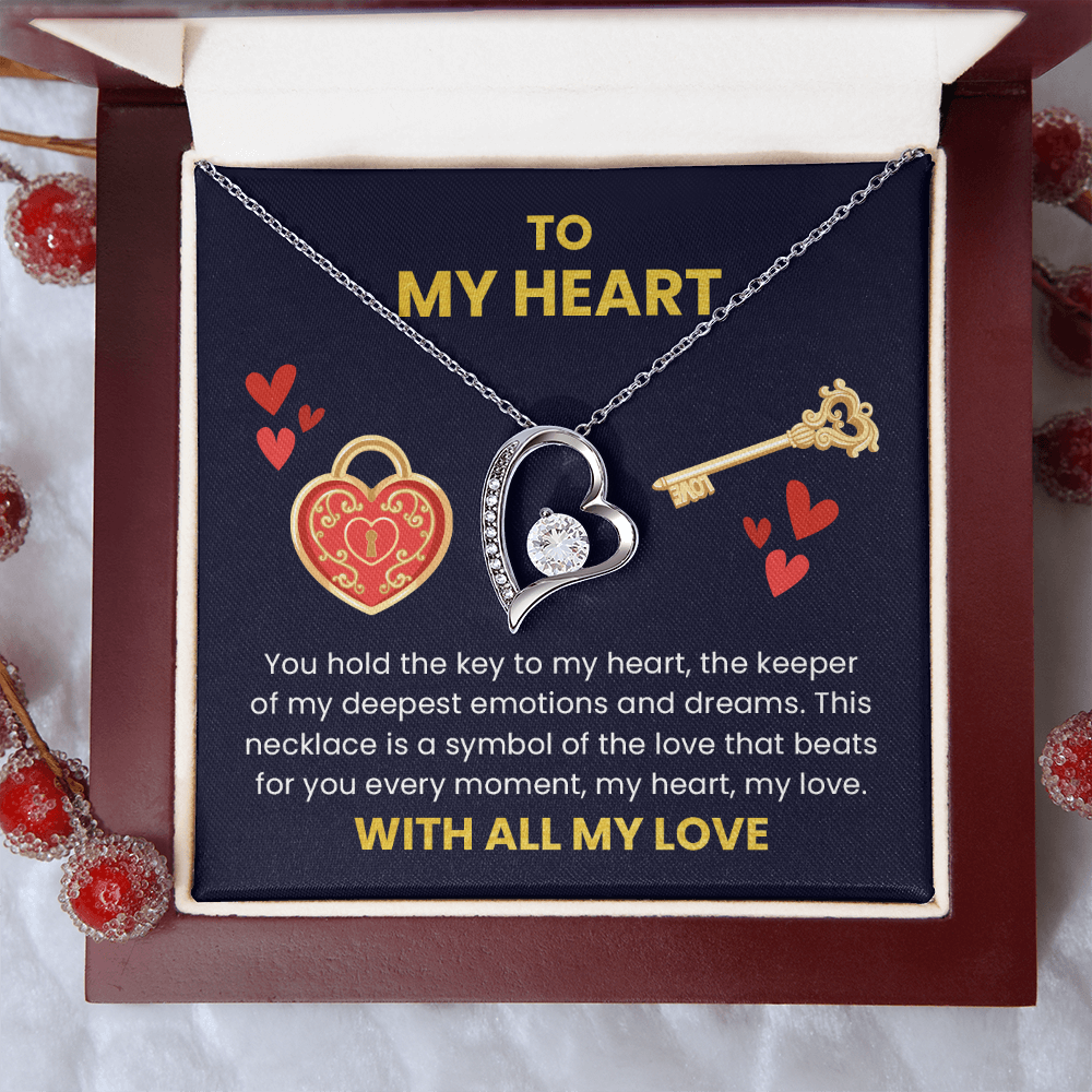 Anniversary Necklace for Wife Christmas Gifts To My Heart Necklace Sentimental Gift for Girlfriend
