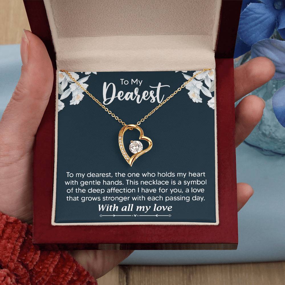 To My Dearest Necklace for Wife, Girlfriend Gift for Anniversary Gift for Christmas Gift for Partner