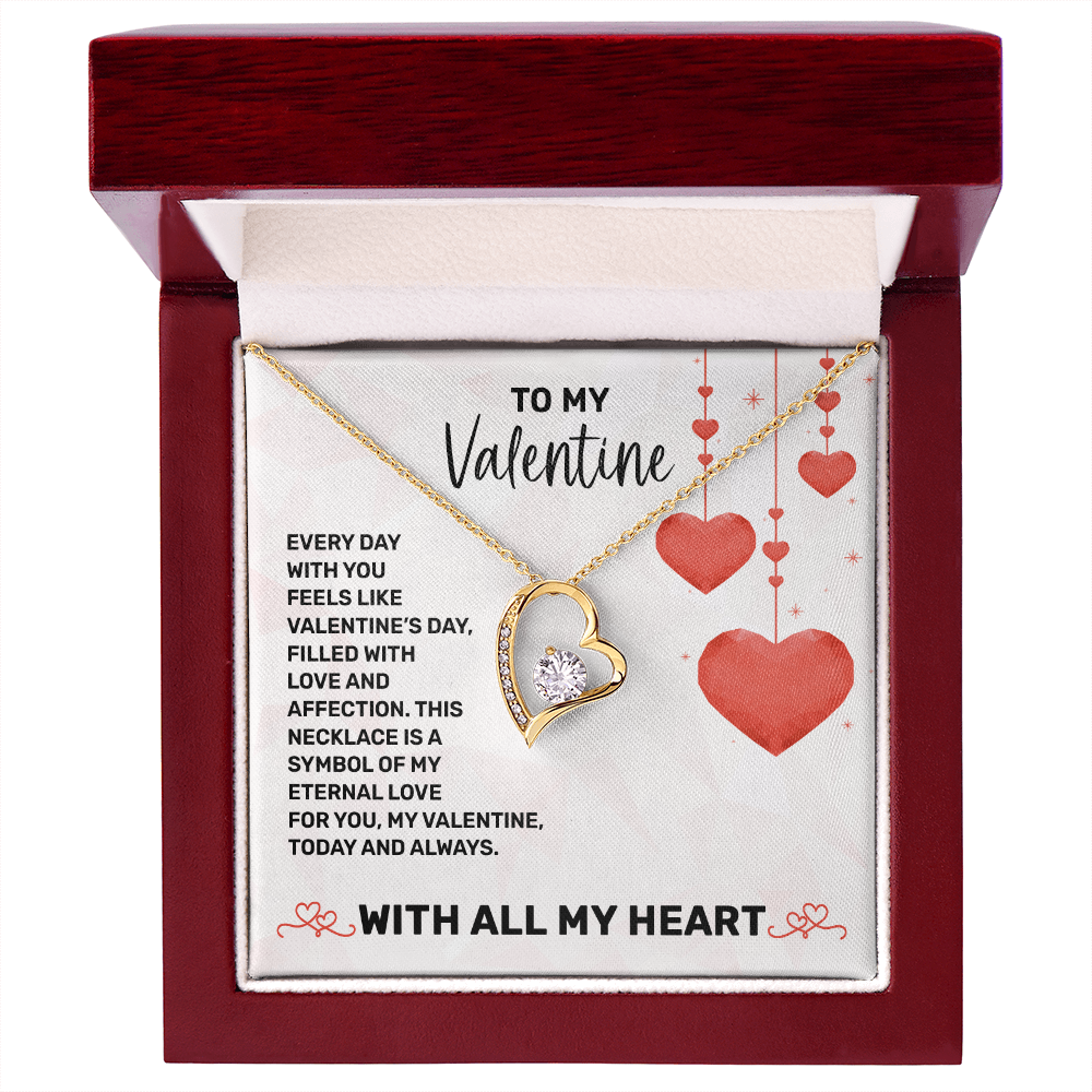 To My Valentine Necklace for Wife Anniversary Gifts for Her Girlfriend Valentines Day Gift Valentine's Day Jewelry for Women