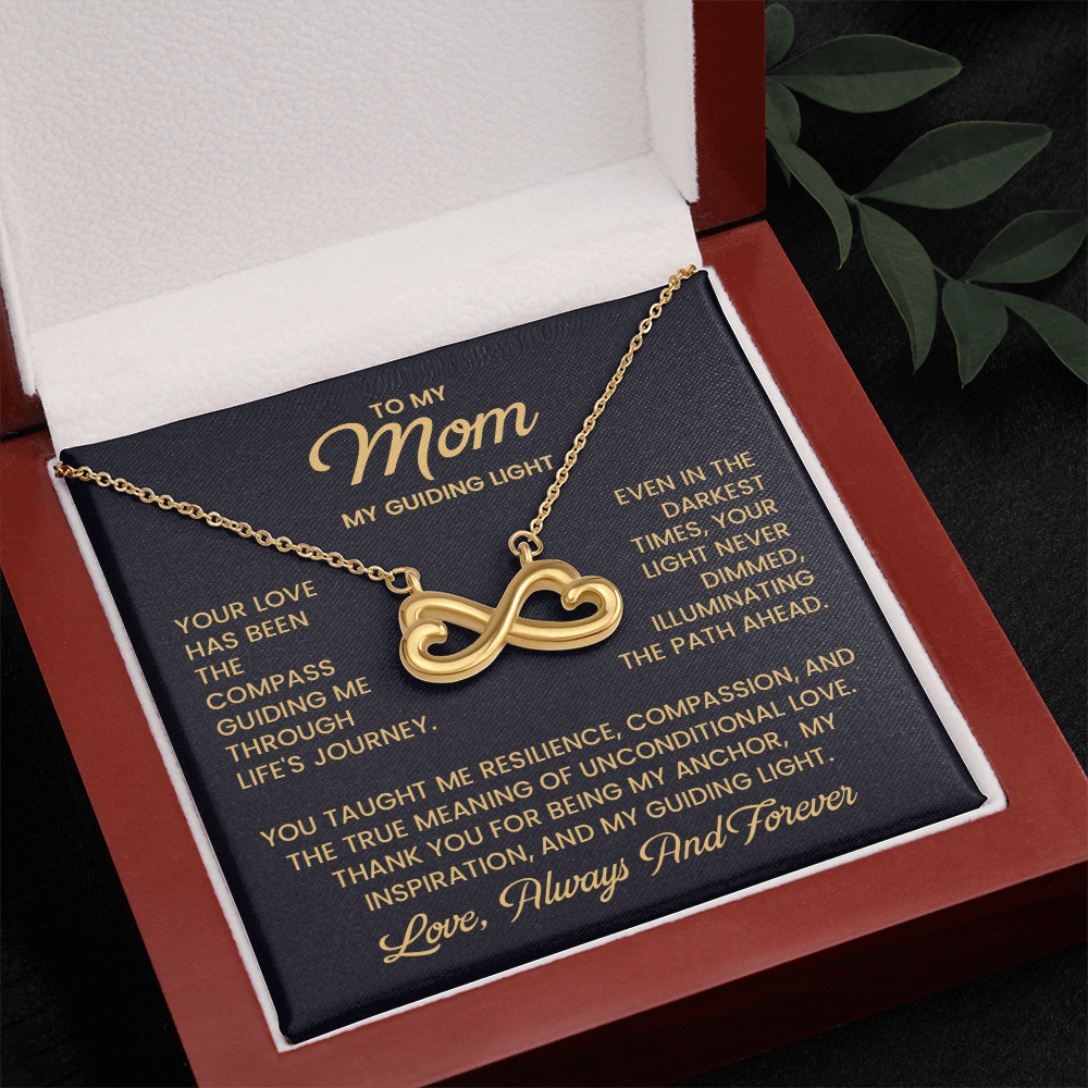 Mom Infinity Necklace – Thank You Mother's Day Gift from Son - To My Loving Mom Necklace