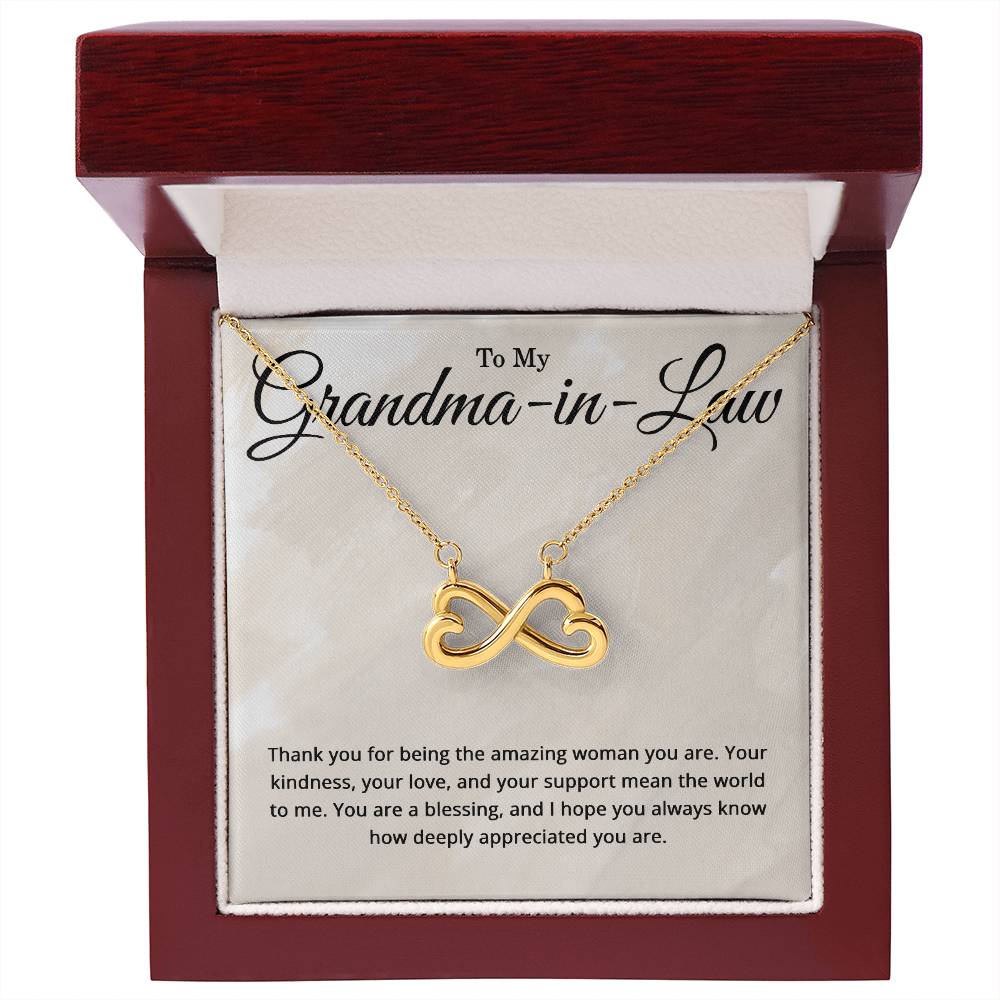 To My Grandma in Law Necklace - Grandma-in-Law Gifts - Christmas Gifts for Grandmother in Law
