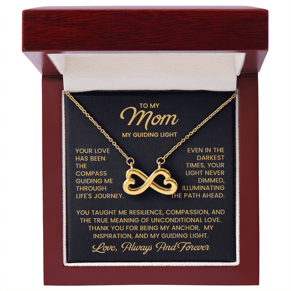 Mom Infinity Necklace – Thank You Mother's Day Gift from Son - To My Loving Mom Necklace