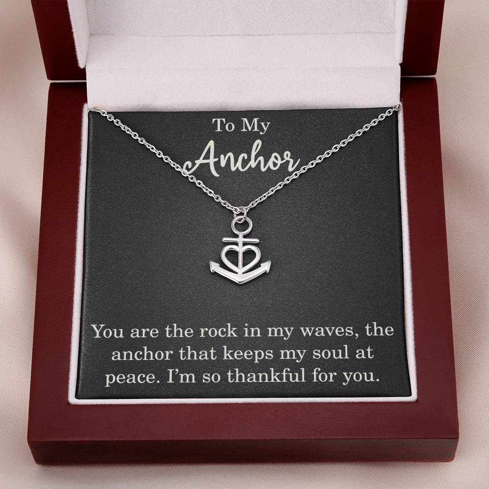 To My Anchor Necklace Gift With Emotional Message Anchor Pendant Gift For Loved Ones Motivational Inspirational